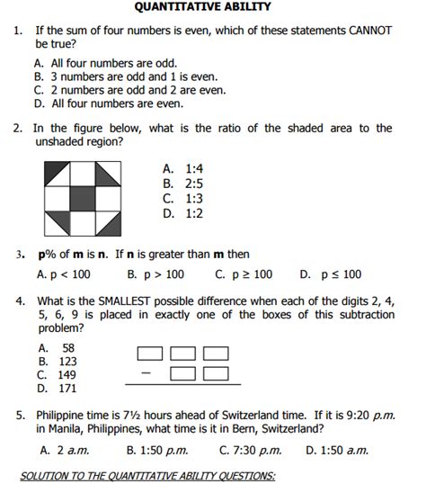 philsca entrance exam reviewer